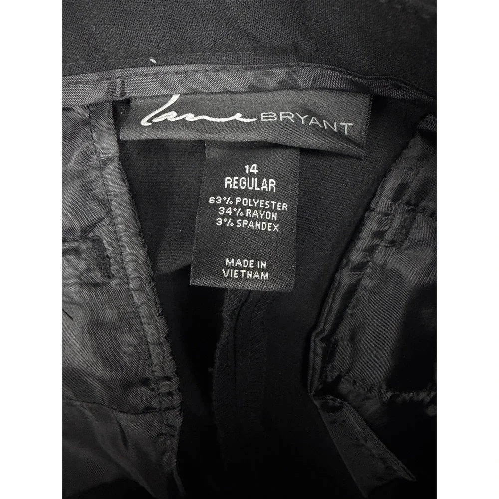 Lane Bryant The Sophie Straight Leg Dress Pants Black Size 14‎ Regular Stretch